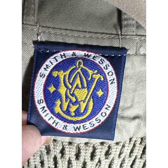 VTG Smith And Wesson Tactical Vest Men's Large Tan Fishing Hunting Safari Photo - Picture 4 of 10